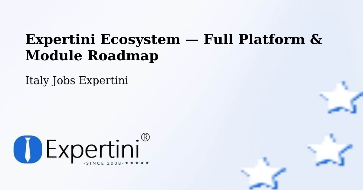 Expertini Ecosystem — Full Platform & Module Roadmap – Cornaredo